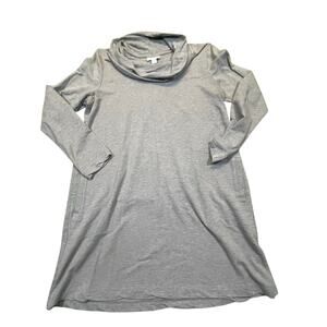 Pure Jill Women S Petite Gray Cowl Neck Long Sleeve Tunic Cozy Minimalist Chic‎